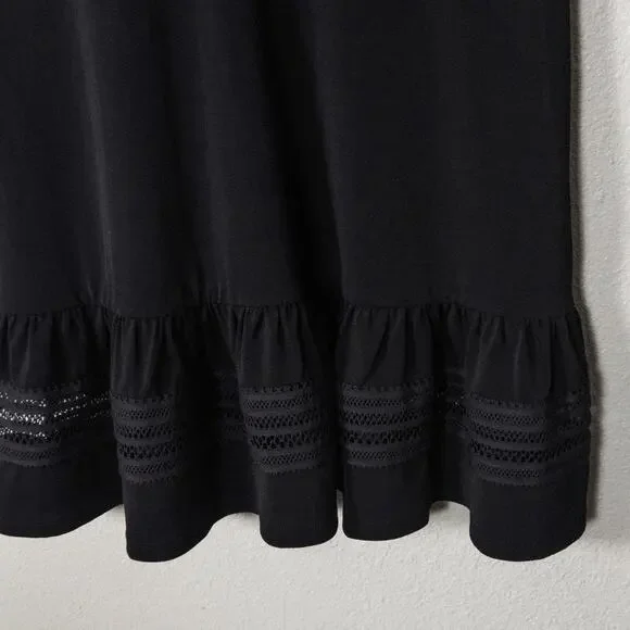 Michael Michael Kors Women’s Black Knit Cocktail Dress Sheer Quiet Luxury Medium - Picture 6 of 10